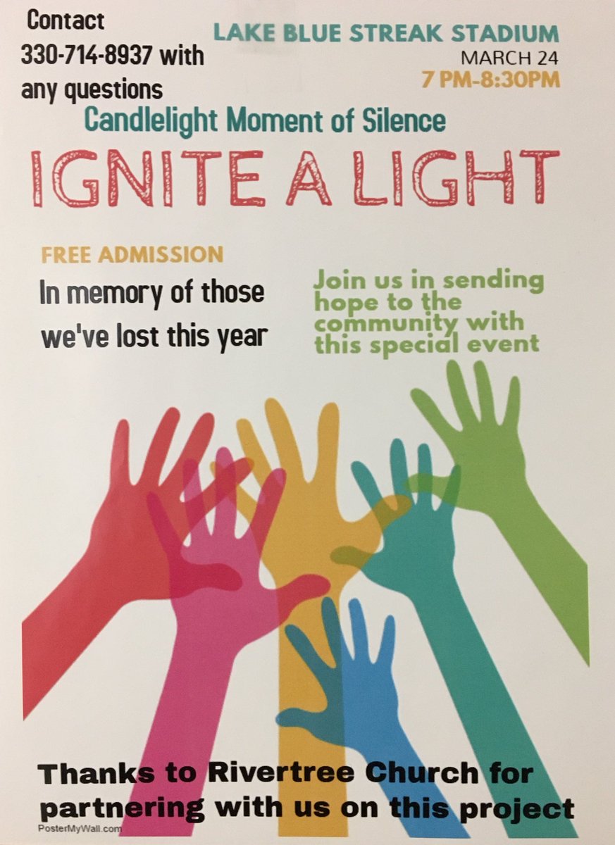 HannahhSampsonn's tweet photo. *****STARK COUNTY***** This year has been tough and it can be hard to stay positive in all this negativity. So come and help us “Ignite A Light” in the community in honor of all we have lost this year. March 24th from 7-8. Help be the light in our community! DM for more info! https://t.co/Kzgdm1mVqN