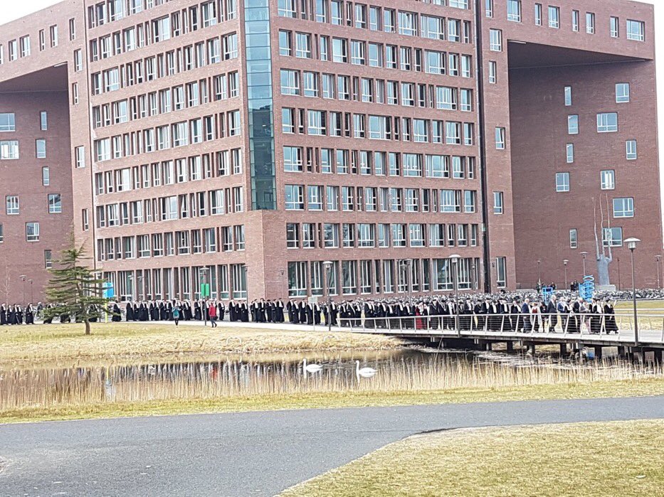 #wur100 <a href="/wur/">Wageningen U&R</a> 1st day of our centennial celebrations: an amazing ceremony attended by a record number of professors, diplomats from >20 countries, staff &amp;students, 4 honorary doctors &amp; superb speakers. Thank you all for walking with us to our next century, “a true foreign country”
