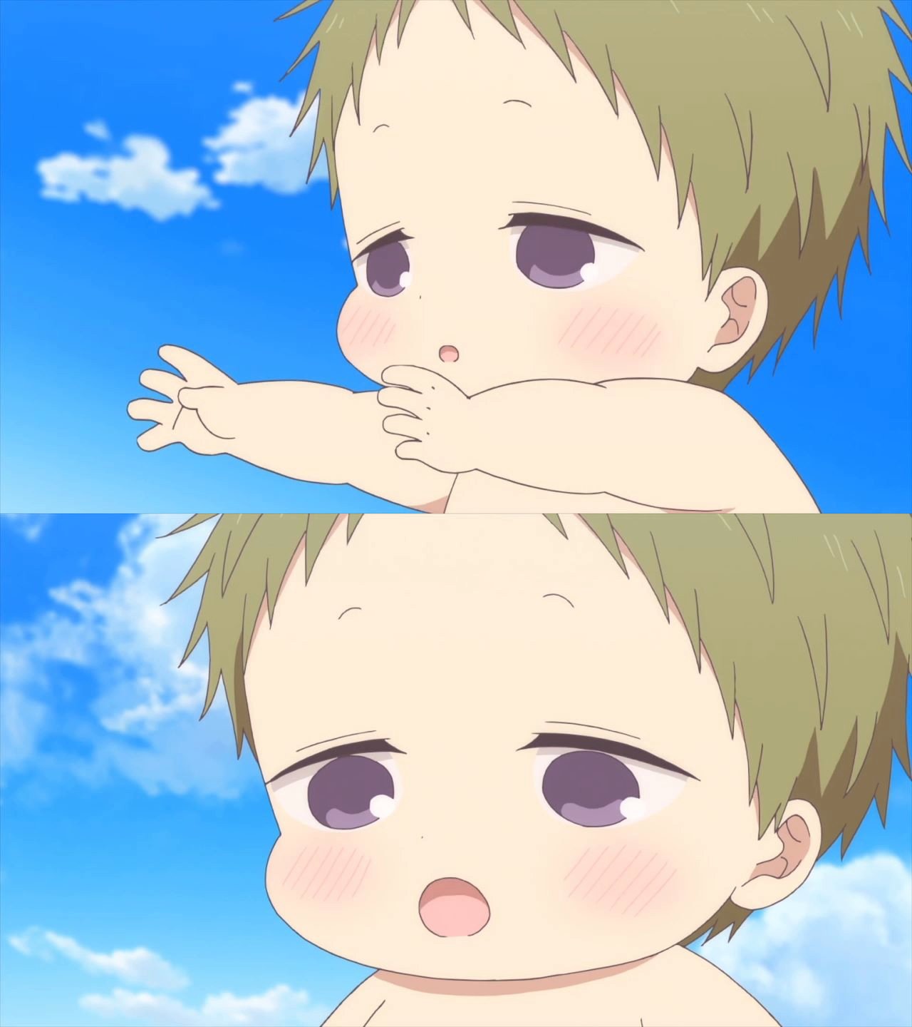 アキラ A Twitter Tvアニメ 学園ベビーシッターズ 第9話の好きなシーン にちゃを見つけにいく虎太郎と にちゃを見つけて喜ぶ虎太郎 ちょっとほっぺを赤らめているのがかわいい ぷくぷくっとした手と腕もかわいい 学ベビ