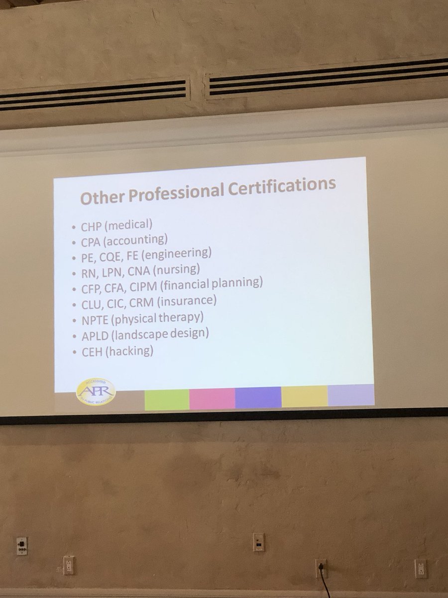 NYCarlosRamirez's tweet photo. Never thought of an #APR to a PR pro being like a CPA to an accountant. EYE OPENING! #PRSABlueSky APR talk with @JohnEFordeAPR. https://t.co/mKtVQC0spg