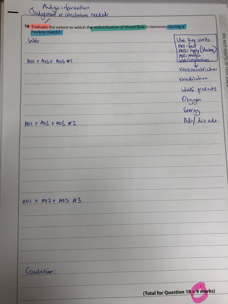 _SmartPE's tweet photo. Teacher annotates some exam questions to model good practice. Some examples..... https://t.co/RRUneG6QFX