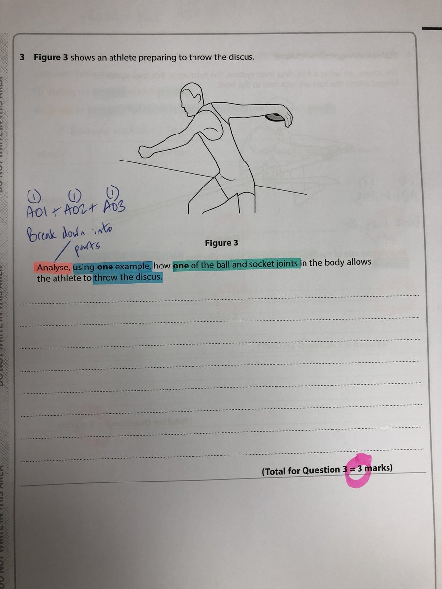 _SmartPE's tweet photo. Teacher annotates some exam questions to model good practice. Some examples..... https://t.co/RRUneG6QFX