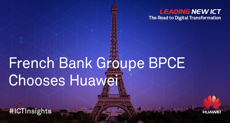 HuaweiEnt's tweet photo. Is your network flexible enough to meet its requirements for the next 10 years?  Thanks to #Huawei’s leading new ICT Solutions @GroupeBPCE, the second largest banking group in France, is. Find out how in this #ICTInsights article: https://t.co/UXhnaw8gKb https://t.co/sNSBOlZ378