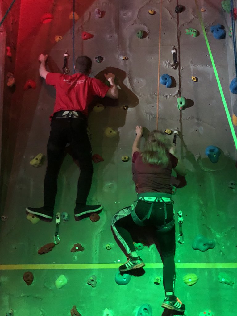 AaronMahy's tweet photo. #TeamCarnation did it again!! Wall climb for Le Murier School (Climbed Mount Everest) @DOR_Guernsey @OGH_Guernsey @oysterbox #rch #communitymatters https://t.co/KNosvLezne