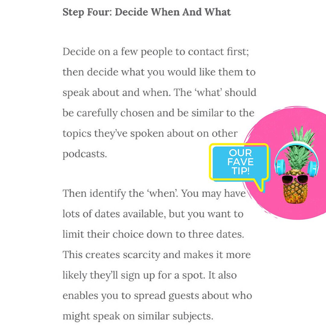 #FridayFeeling 💖 Wanted to share this <a href="/PodcastMotor/">PodcastMotor</a> article with our #messybunnies - swipe for a peek at our favorite tip! Read the whole thing here: podcastmotor.com/how-to-land-a-…

#messybun #guests #booking #bigtime #podcast #tips #advice #help #grow #hustle #networking #success