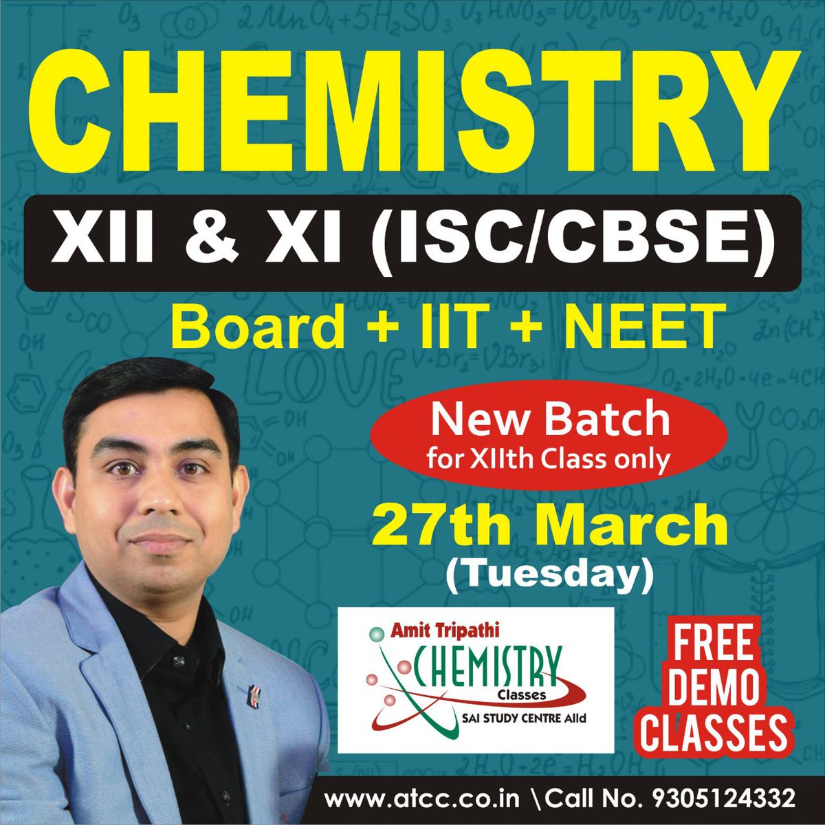 Amittripathi32's tweet image. New batch for Chemistry will be start from 27 march
