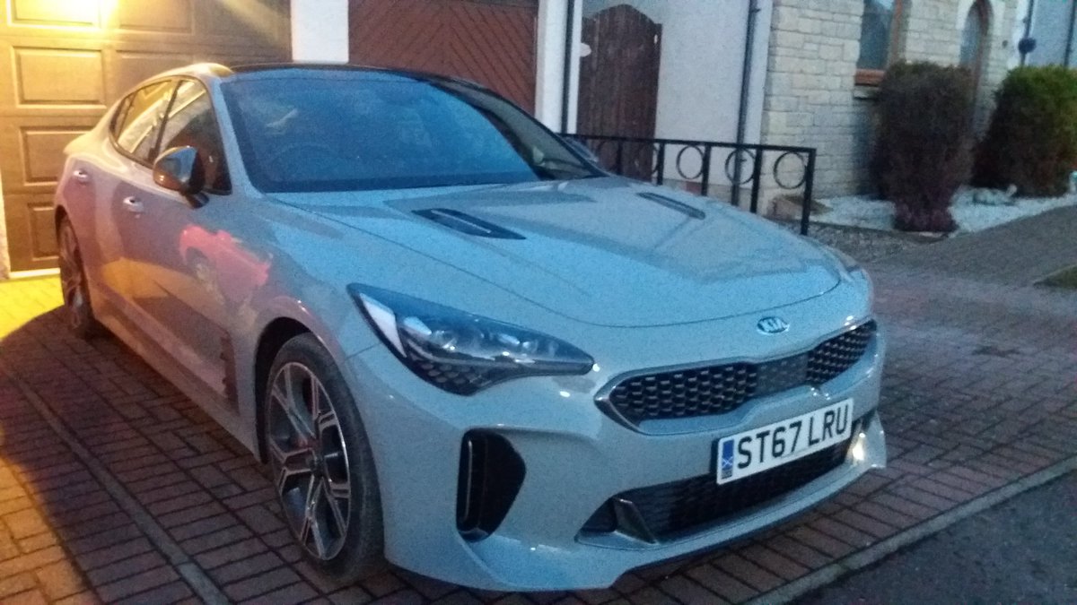 brhutchison1's tweet photo. Got this Kia Stinger on a road test for couple days at 41k think i will order the wife one as well #nicemotor https://t.co/4B9ubLpcMD