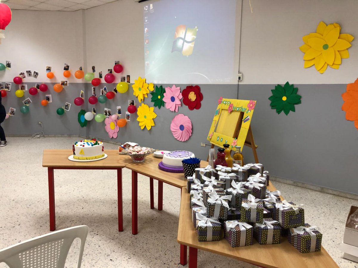 tbaassiri's tweet photo. The best teachers are those who show you where to look, but don't tell you what to see# Alexandra k. Trenfor# Happy teachers day# preschool# best team ever @Hhhsinfo https://t.co/2HSZJGXetv
