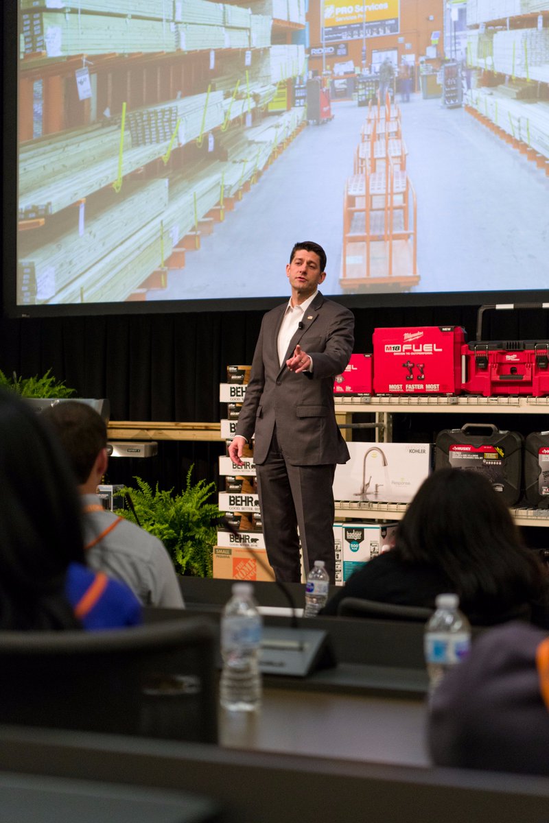 Wisconsin based <a href="/MilwaukeeTool/">Milwaukee Tool</a> has tripled their employment since partnering with The Home Depot in 2009. <a href="/SpeakerRyan/">Paul Ryan</a> #OnlyAtTHD