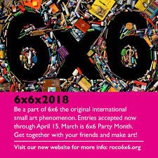 AmyBlumPR's tweet photo. @RocCoalition How many #ROC orgs will take up the challenge to #daretosquare? Be one of the 6,000 to #makeart for @RoCo137 iconic, international #smallart phenomenon, #roco6x6. Five weeks left to enter! https://t.co/0yoF9OYcvG https://t.co/yTsWfgljQr