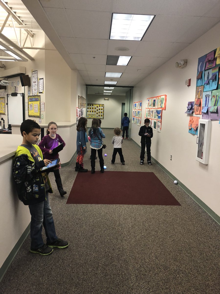 ErichaAnderson's tweet photo. The @SpheroEdu challenge has taken over the halls at Harney Elementary. The 4Cs are running wild too #HarneyLearning https://t.co/wiHjqxkVQG