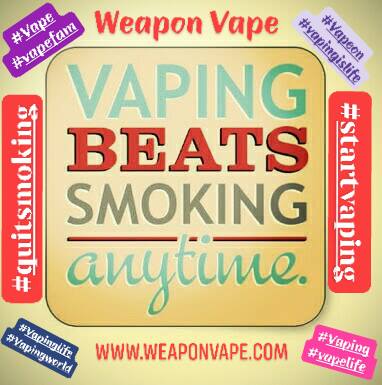 Vaping beats smoking anytime! Vaping is the best way to Quit Smoking Cigarettes. Quit smoking, start vaping!!! #vape #vaping #QUITTobacco #startvaping #ecigs #VapeOn #vapingislife