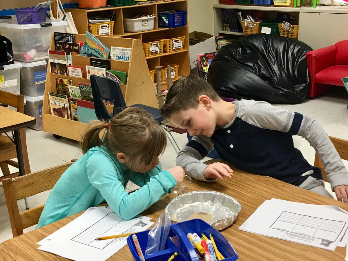 KerryCassetti64's tweet photo. Working in the science lab on erosion and weathering!! Observations and noticings! https://t.co/XZgjvyRCBx