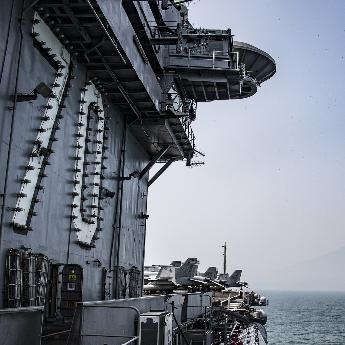 USPacificFleet's tweet photo. #USSCarlVinson Strike Group departs Vietnam after historic port visit: https://t.co/TGOWlpb586 #3rdFleetForward #USNavy https://t.co/WT0pWNPHA6