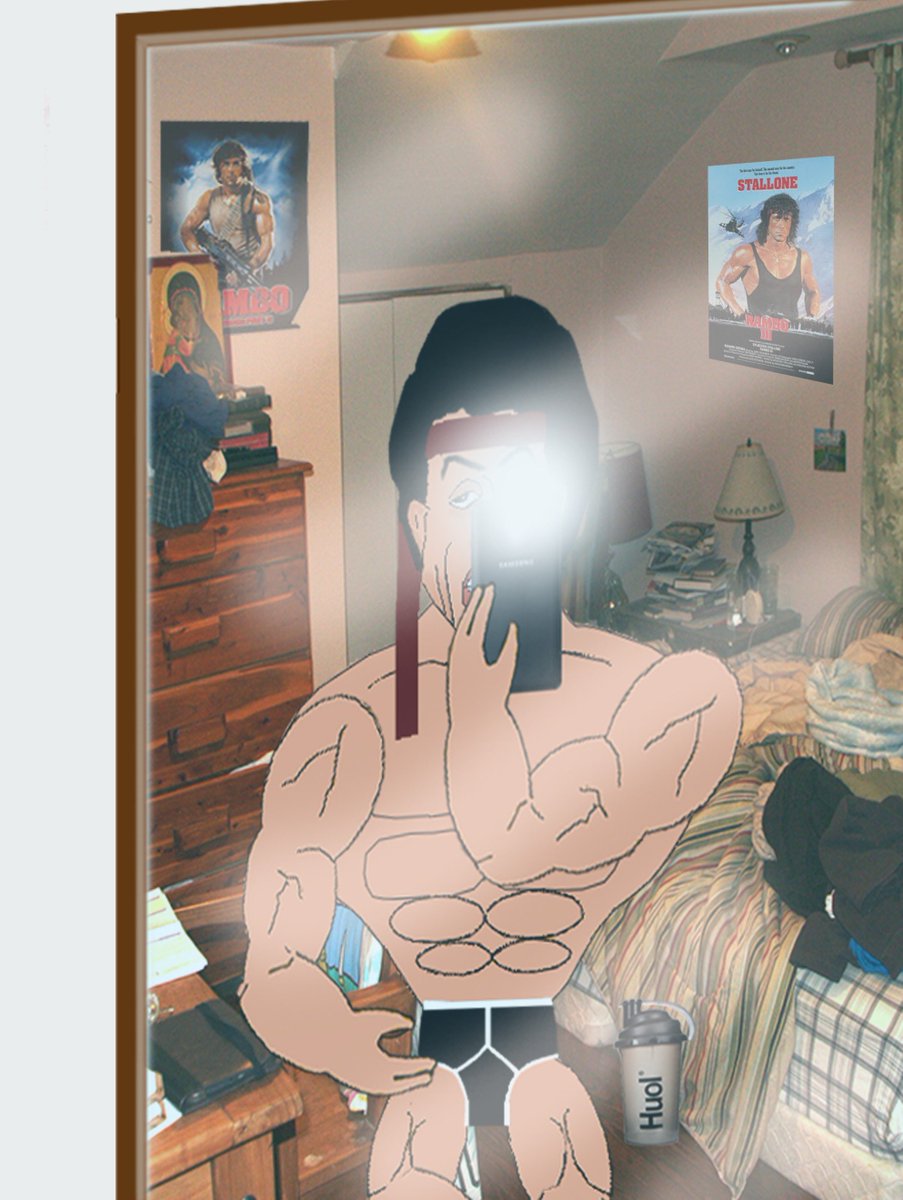 BloggerCapes's tweet image. Messy bedroom don't care. #sorrynotsorry😂 #metime #abs #cameraflash #sylvesterstallone #notallbloggerswearcapes @TheSlyStallone