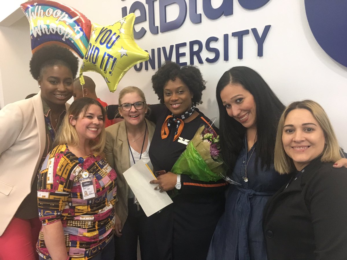 EvaCapous's tweet photo. So incredibly proud of this amazing, lady! Congratulations, Marie! So excited about your new chapter in Inflight! May this journey be filled with all the best! The #LadySquad+1 will miss you! Thank you for your commitment to our Uniforms team the past 3 years! @HelloJetBlue https://t.co/Fk53o7XbUp