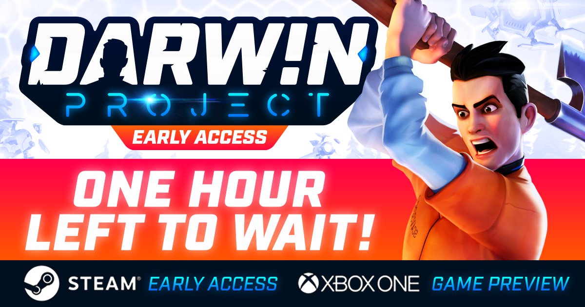 DarwinProject's tweet image. HYPE.THIS.UP! The #DarwinProject arena is opening in an hour! We'll see you very, very soon! #BattleRoyale #EarlyAccess #GamePreview