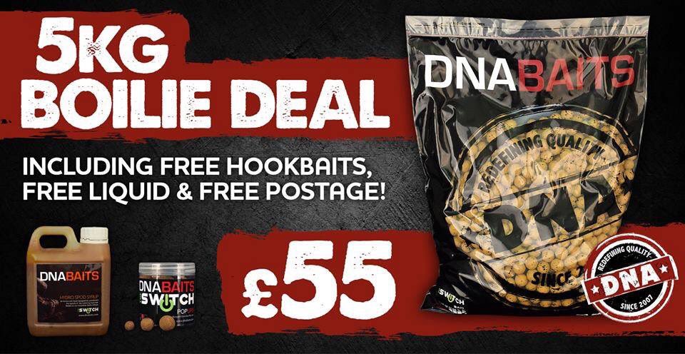 DNABaitsUK's tweet photo. 5KG BOILIE DEAL!

Get stocked up on 5kg of freezer or shelf-life boilies and get a tub of hookbaits and a litre of liquid of your choosing, as well as free postage for just £55!

Available for The Switch, SLK, NuttaS and S7 in 18mm or 15mm.

https://t.co/teKrITpFec

#dnabaits https://t.co/bvNoO5eTHf