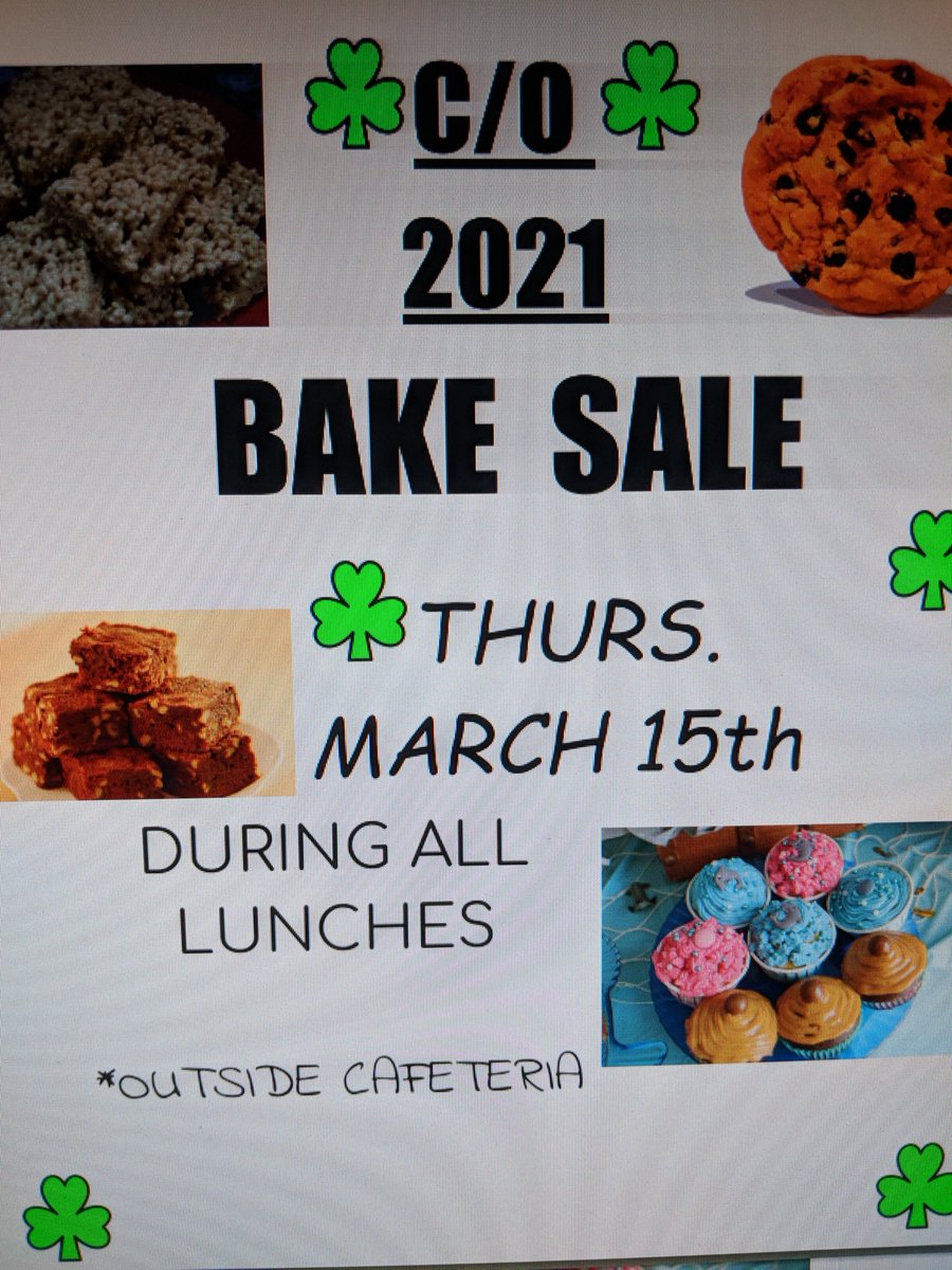 pmhsco21's tweet photo. Bake Sale! https://t.co/UTKrUnvSmT