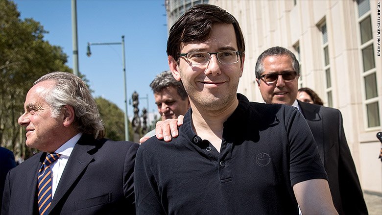 cnnbrk's tweet image. Martin Shkreli, who gained notoriety for inflating the price of a life-saving drug, is sentenced to seven years in prison for defrauding investors cnnmon.ie/2oWz7Ab