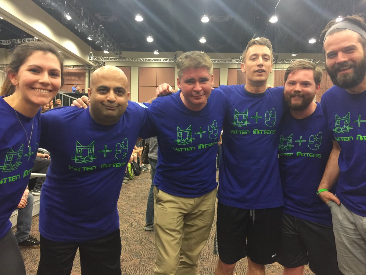 blueraster's tweet photo. We wrapped up a great week at #DevSummit with the @Esri party and dodgeball tournament! https://t.co/O90caXFmwy