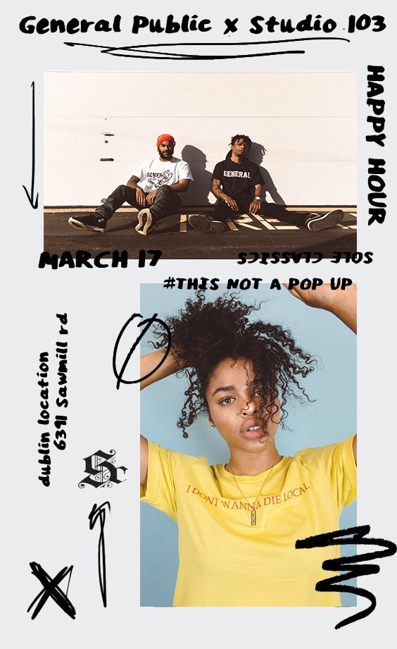 wavy_stunna's tweet photo. COME THROUGH FOR “HAPPY HOUR” &amp; Release of @GPStreetwear &amp; @studio103clo  at @SoleClassics Dublin location 3/17 6-8 🍻  #THISISNOTAPOPUP https://t.co/yk800OHH2Q