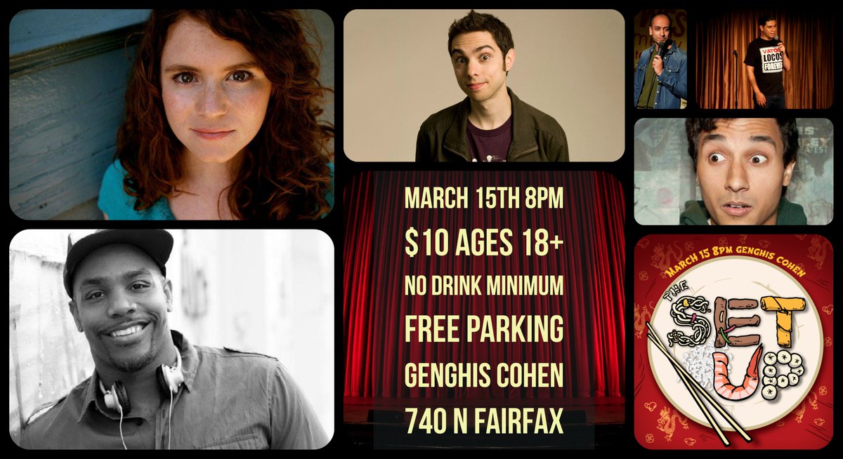 TheSetupComedy's tweet photo. March 15th! Tickets: https://t.co/zNDPK8Qw3c @allthingscomedy @LAThings @discoverLA @LAmag @LAist @LAWeekly @westhollywood @WehoDaily @comedyandmusic @lacomedylive #standupcomedy #LAThingsToDo https://t.co/WkMuhsGQtk