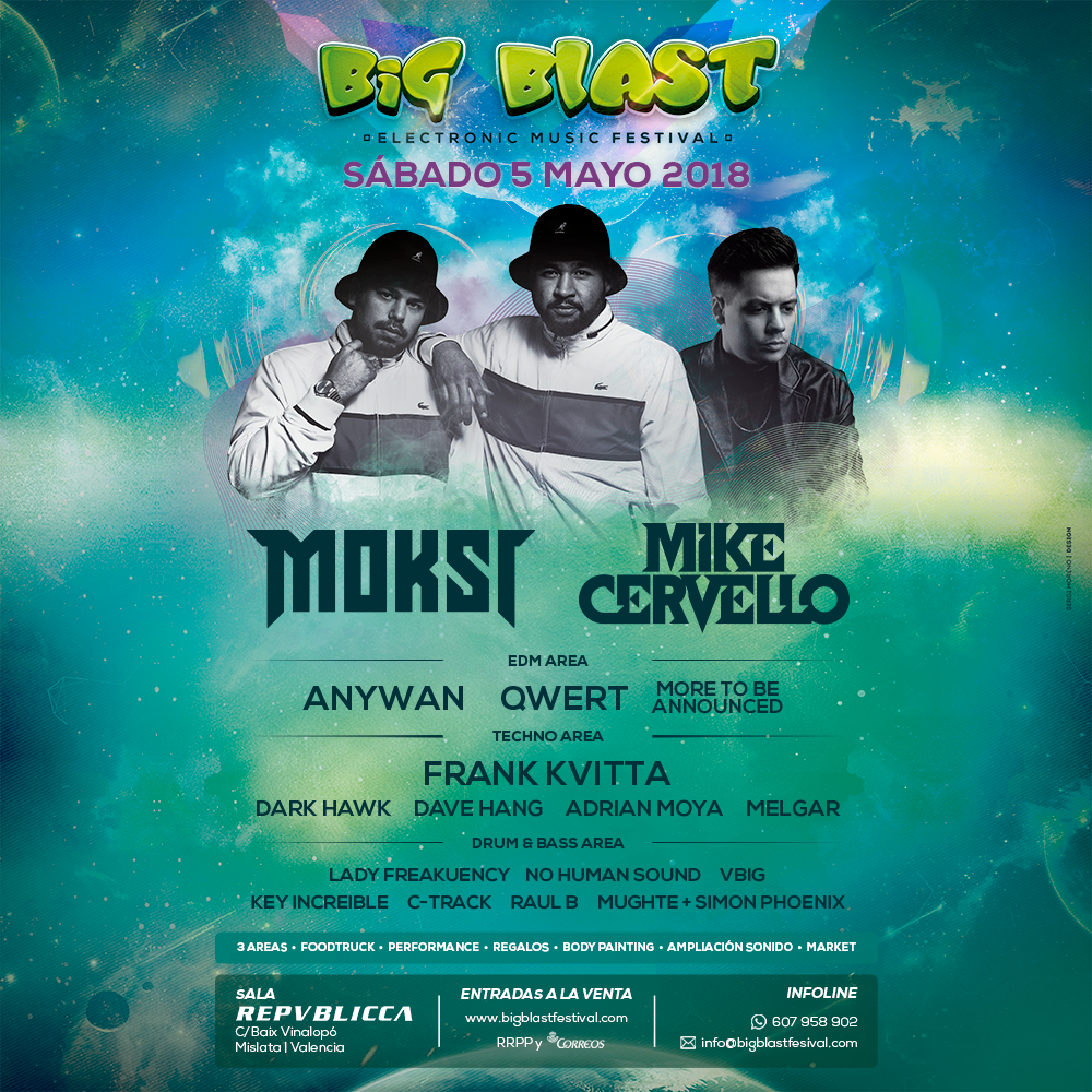 bigblastfest's tweet photo. 💥CARTELACO COMPLETO #BIGBLASTFESTIVAL 5 DE MAYO💥

🔊3 ÁREAS: EDM - TECHNO - DRUM &amp; BASS🔊

🚚 FOODTRUCK - 🎭 PERFORMANCE -🎁 REGALOS - 🎨 BODY PAINTING Y MUCHO MÁS 🤯

👉 VENTA ANTICIPADA EN https://t.co/5aUtZmbs0u 👈 https://t.co/shbnPvJbi0