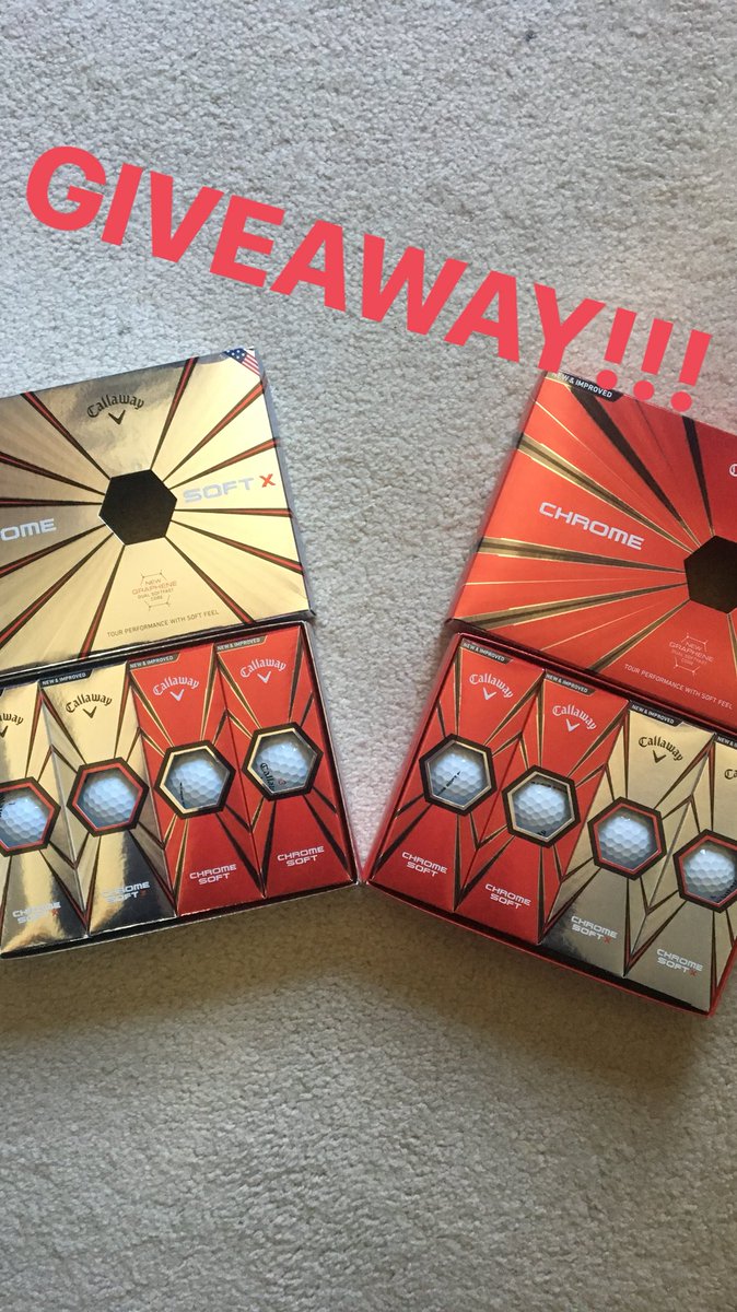 PluggedInGolf's tweet photo. Thanks for a generous shipping error from @CallawayGolf we are giving away 2 dozen Chrome Soft balls over on Instagram. Get over there and enter! #giveaway https://t.co/Vew8ZvxnjQ