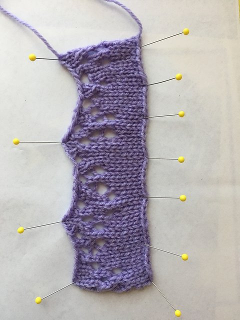 It is kind of a lace edging. Deeply scalloped edge, irregular lace blending into regular knitting.