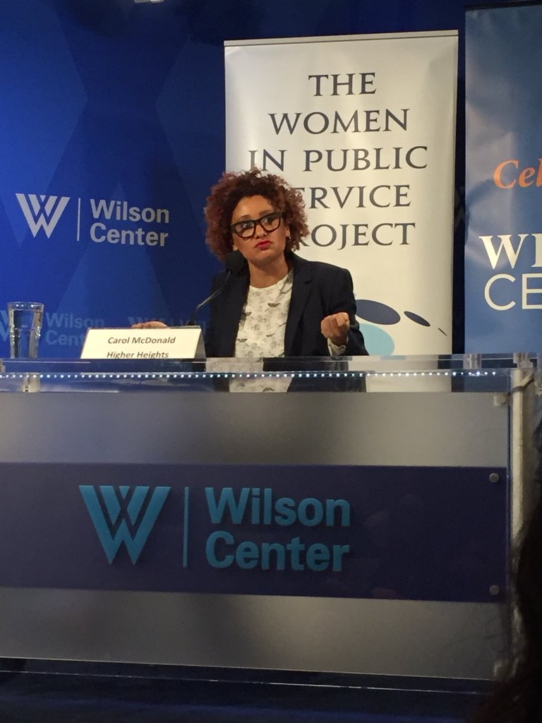 Gov_Women's tweet photo. International Women’s Day event @TheWilsonCenter @WPSProject @GwenKYoung @kdittmar @HigherHeights women candidates- issues-voters-donors Midterm 2018 election https://t.co/XhhY3f5tW5 https://t.co/BWn4iBh8mq