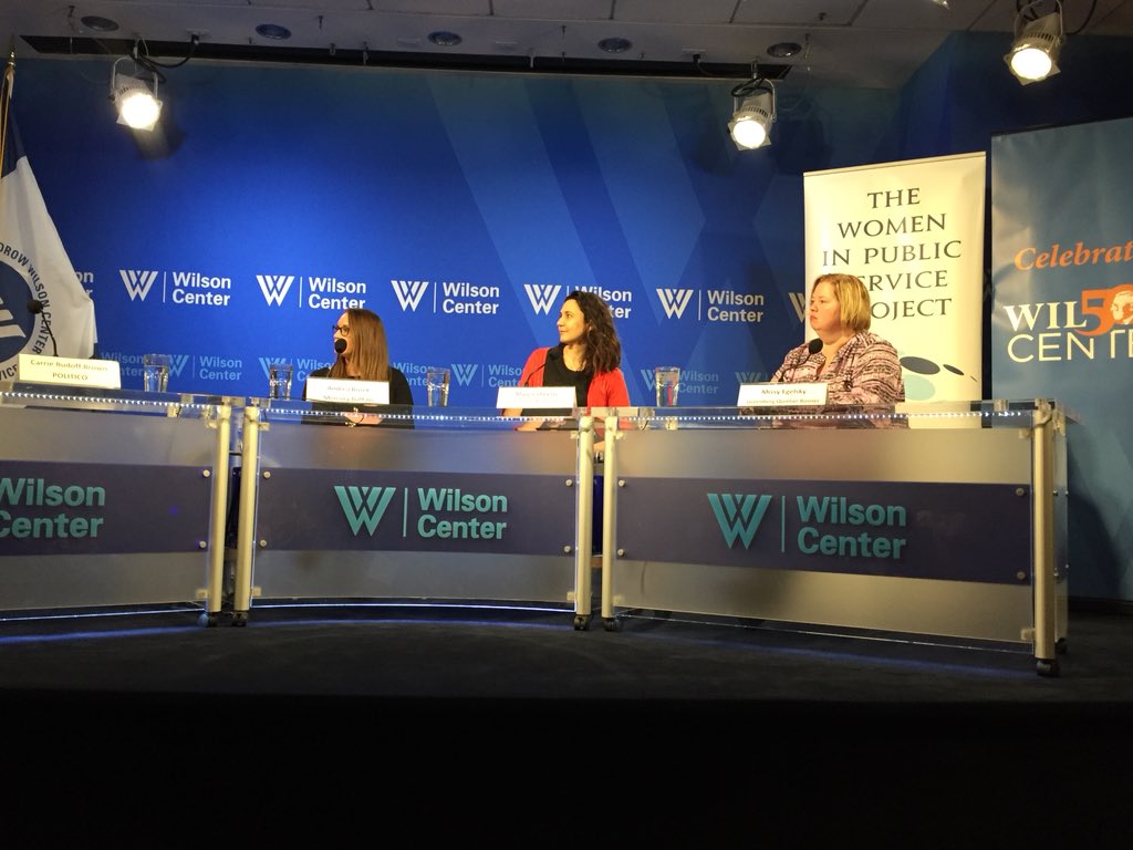 Gov_Women's tweet photo. International Women’s Day event @TheWilsonCenter @WPSProject @GwenKYoung @kdittmar @HigherHeights women candidates- issues-voters-donors Midterm 2018 election https://t.co/XhhY3f5tW5 https://t.co/BWn4iBh8mq
