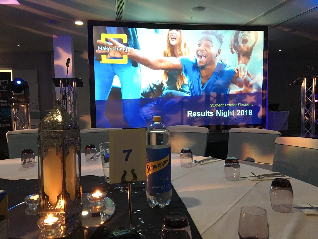 UoNSU's tweet photo. The votes have been counted and the stage is set for Student Leader Elections results night 🤵

Stay tuned for live coverage as we reveal your new officer team #studentleaders18 https://t.co/ajc70wYKS0