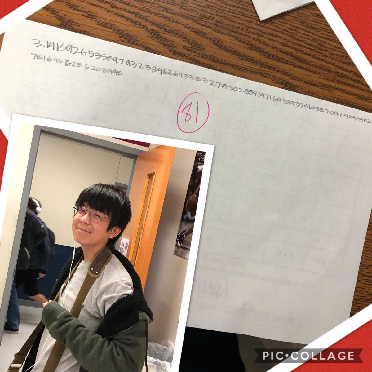 HHSHoke's tweet image. Not in my house!!! 81 digits after the decimal over here! #piday #pichallenge #haysmath