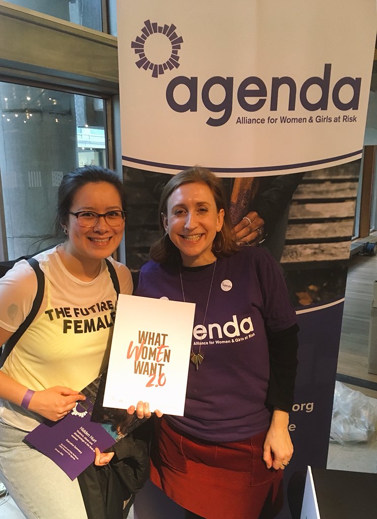 sophieyateslu's tweet photo. Lovely catching up with my ace mentor @KatharineSJ at #WOWLDN earlier today. Women supporting women is my favourite thing! Here’s a pic of ya with @WhatWomenWantXX report #WWWlaunch @WOWtweetUK @Agenda_alliance https://t.co/2WBFYkRrj1