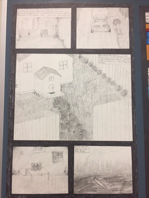 libraryldy37's tweet photo. #ReadingWithoutWalls
7th grade students from Gowana Middle School create a graphic novel representation of their RWW Challenge books. Amazing work!! https://t.co/Br3PxDp5zx