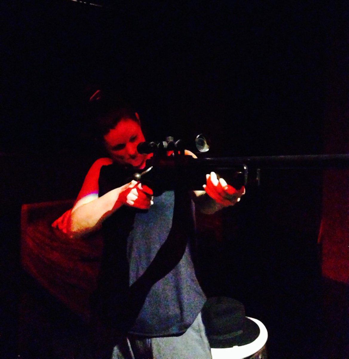 SonorousRoad's tweet photo. Want to come see Michelle be awesome with a rifle?? Be sure to catch #FramingtheShot, opening TONIGHT and running through March 25!! https://t.co/WT1kwPfFNu https://t.co/r8UPyTkspu