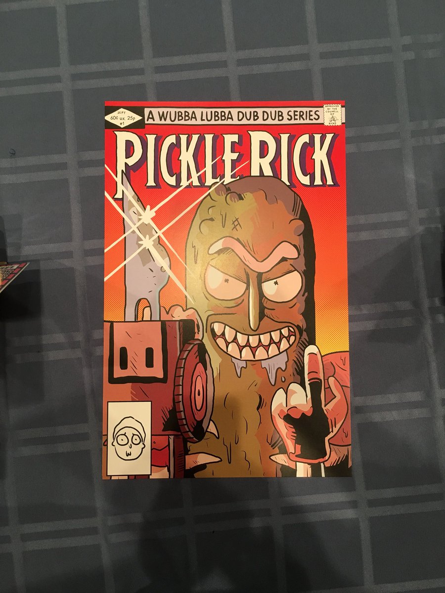TheKyleStarks's tweet photo. Debuting my neeeeeeew poster at @lex_con #lexcomiccon colored by best boy @schweizercomics #rickandmorty #poster https://t.co/7MortgDWZn