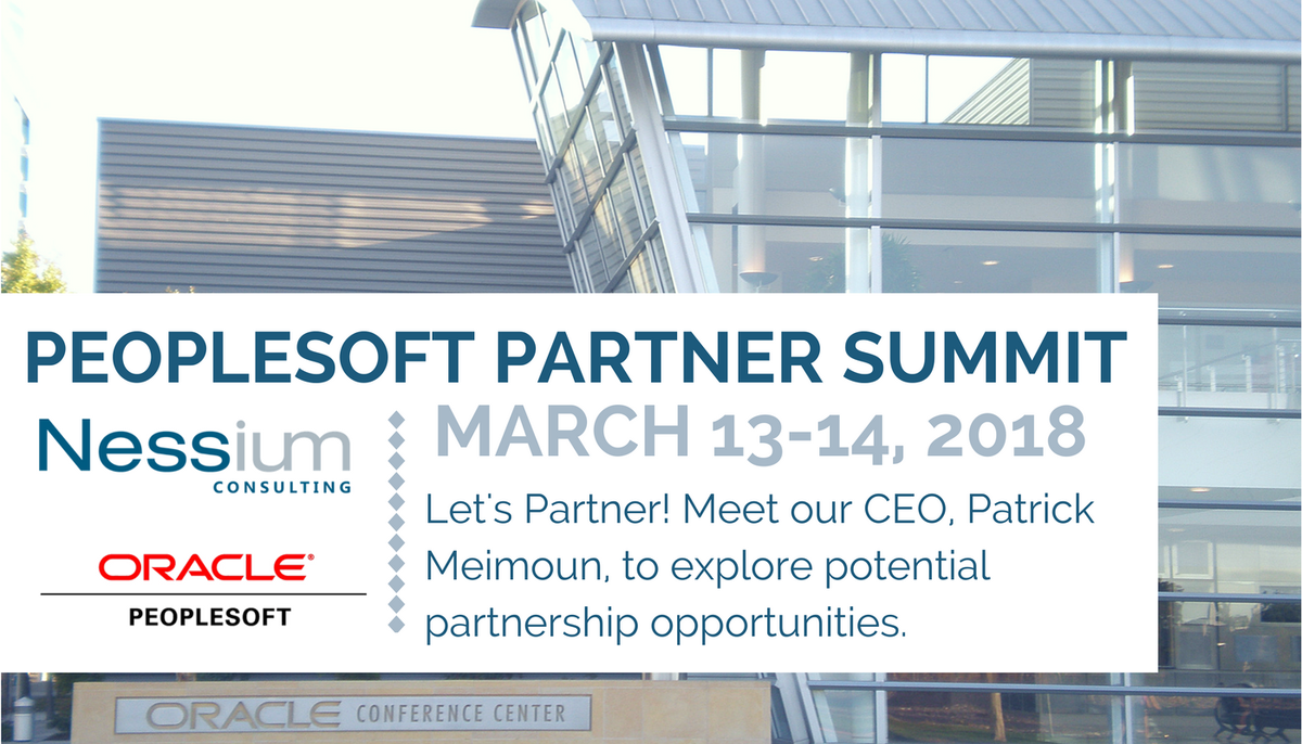 NessiumUS's tweet photo. California dreaming of #PeopleSoft ! We're looking forward to the PeopleSoft Partner Summit next week. If you're in town, make sure to meet our CEO, Patrick Meimoun.#Partners #PeopleSoftConsulting #PeopleSoftConsultant #ERPSolutions #Oracle #OracleGoldPartners https://t.co/0fL2VMiYcK