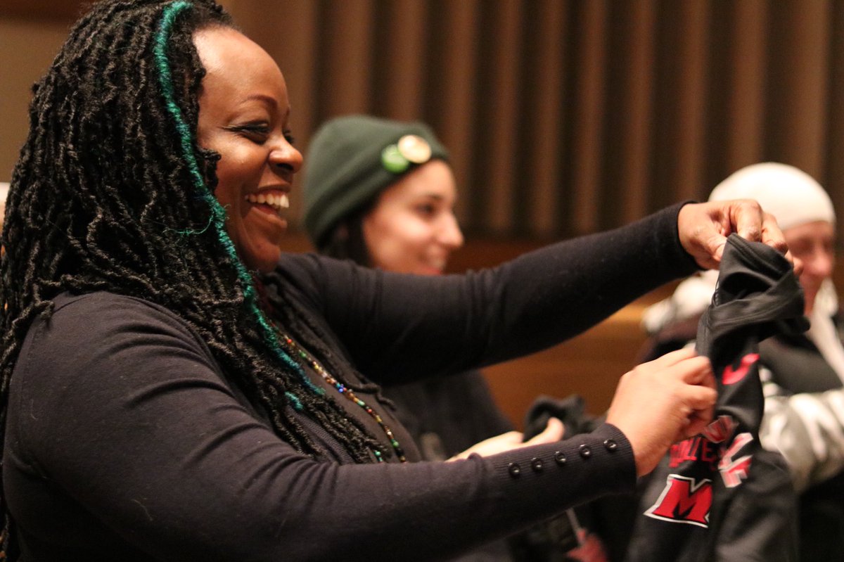 HipHopHermits's tweet photo. “Women In Hip Hop” event at @Mville_College 📸 ft. @MeLaMachinko, @NINA_DARLING, &amp; @DMCUSADJBattles https://t.co/Ilv253qW3U