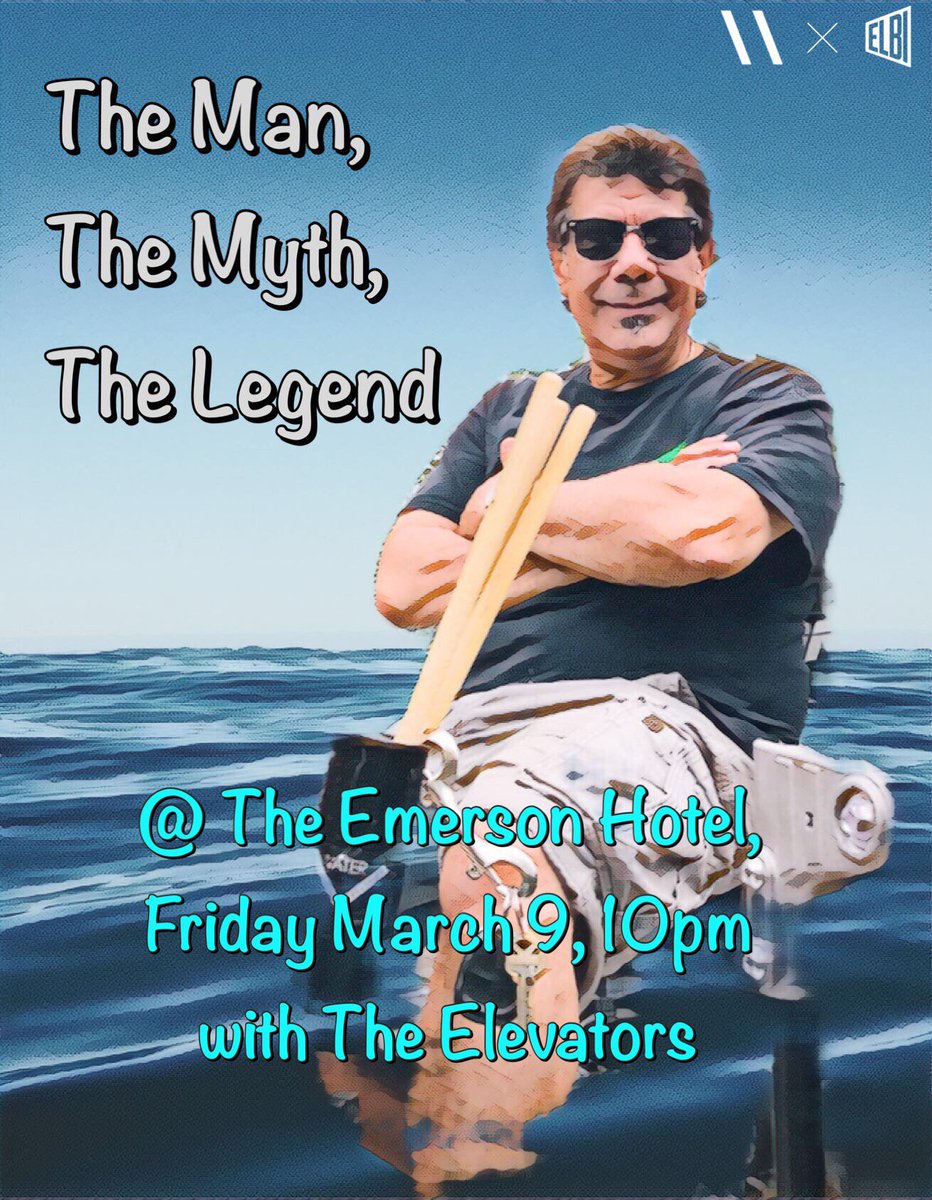 AmazingWillies's tweet photo. We're not playin' tonight. But our pal Tony Cerbo is bangin' the skins with @Bravo_Chuck & #TheElevators at The Emerson Hotel 🥁🤘🏼Check 'em out: https://t.co/iP8Yu1ZQke #JerseyRocks https://t.co/kdFL5bPViG