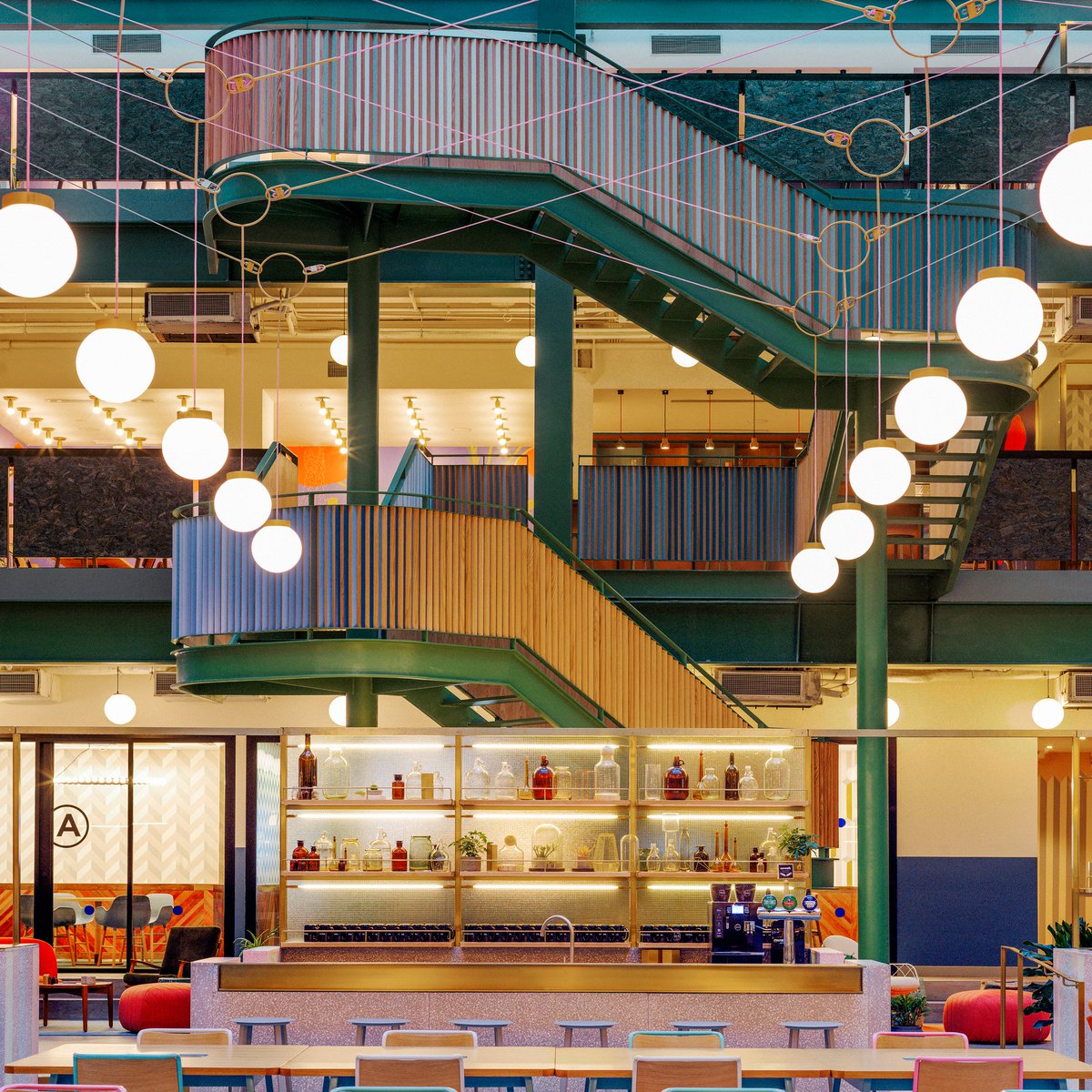 dezeen's tweet image. 10 architecture photographs that belong in a Wes Anderson film on.dezeen.com/w6LCvG