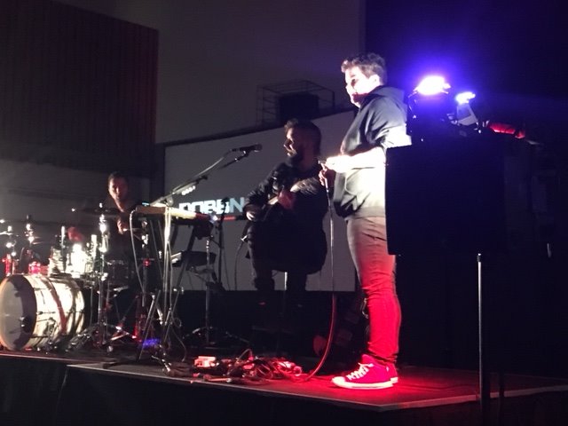 EsterhazyHigh's tweet image. Privileged to have Rob Nash deliver a critical message to our students today though music &amp;amp; stories about mental health, addictions, &amp;amp; finding strength to persevere. And proud of our Haley for rocking along on stage! #robnashproject #findyourinnerstrength #hope #BeKind