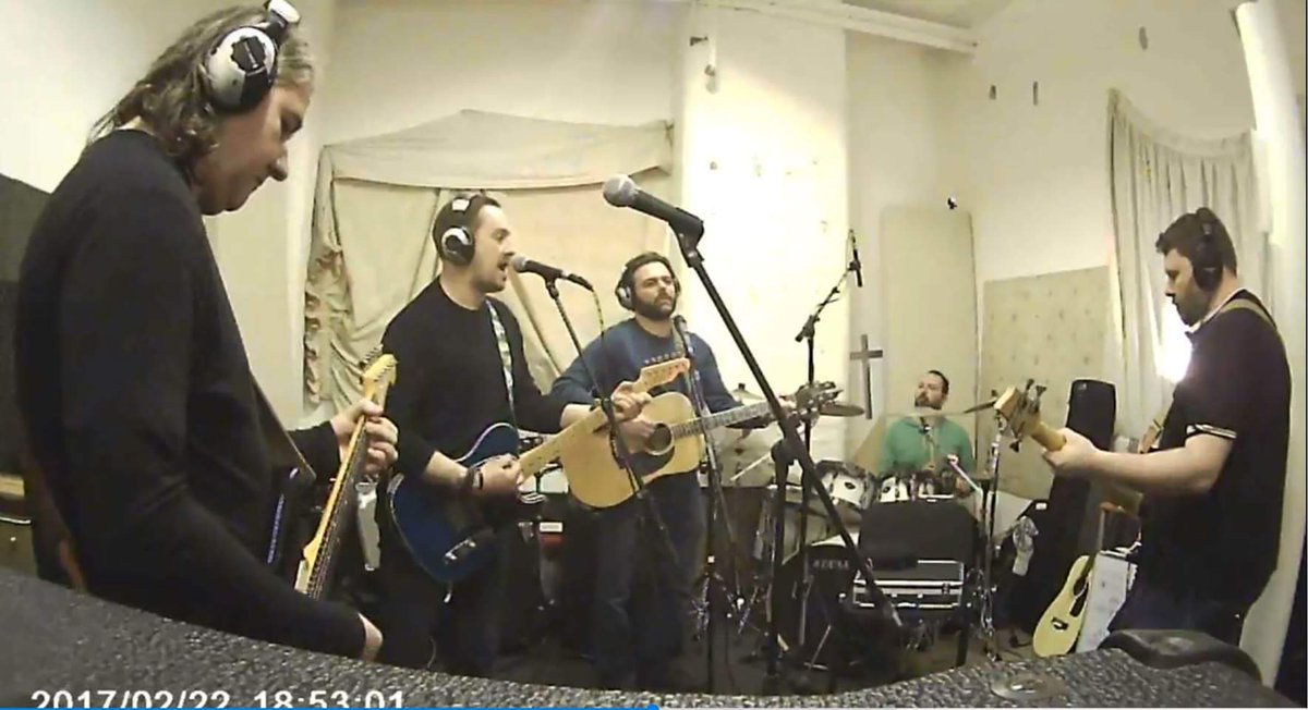 mainestreetband's tweet photo. @TheApparells Studio time! Thanks for hosting us! #crossatlantic #rockwithoutborders #originalmusic #rockmusic https://t.co/wFz6bv8Tul