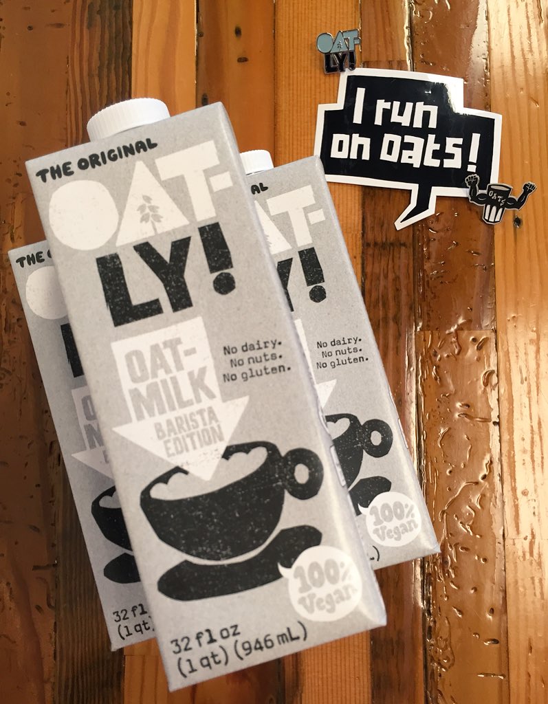 RelevantCoffee's tweet photo. Totes our oats. Excuse the #dadjokes but these tasty cartons of @OatlyUS were freshly delivered just in time for our anniversary giveaways this Sunday! Thanks Oatly! #relevantONE https://t.co/8xb5IvCWwb