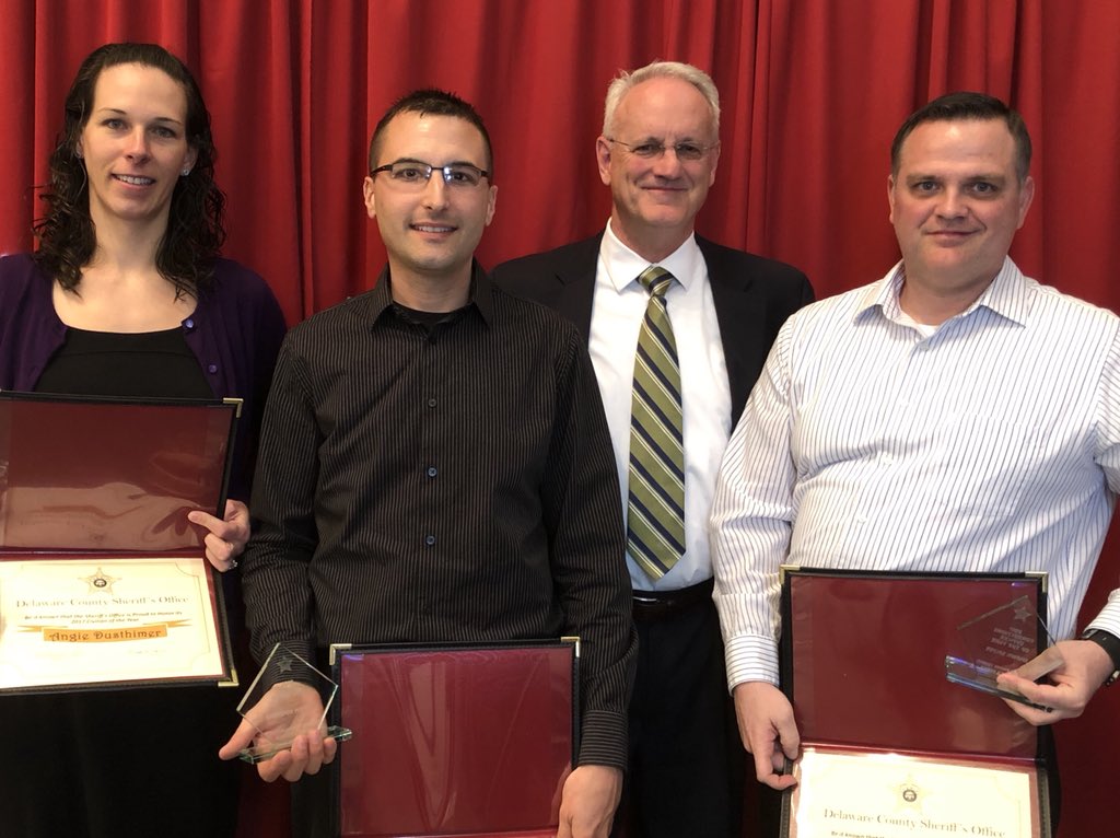 Sheriffrmartin's tweet photo. @DelCoSheriff we celebrate the accomplishments from 2017 &amp; recognize the civilian, deputy &amp; corrections officer of the year! A.Dustheimer, B.Hunter &amp; S.Salyer👍🏻 It’s the everyday efforts of exceptional coworkers that make US great! https://t.co/KoT3ot3TJB
