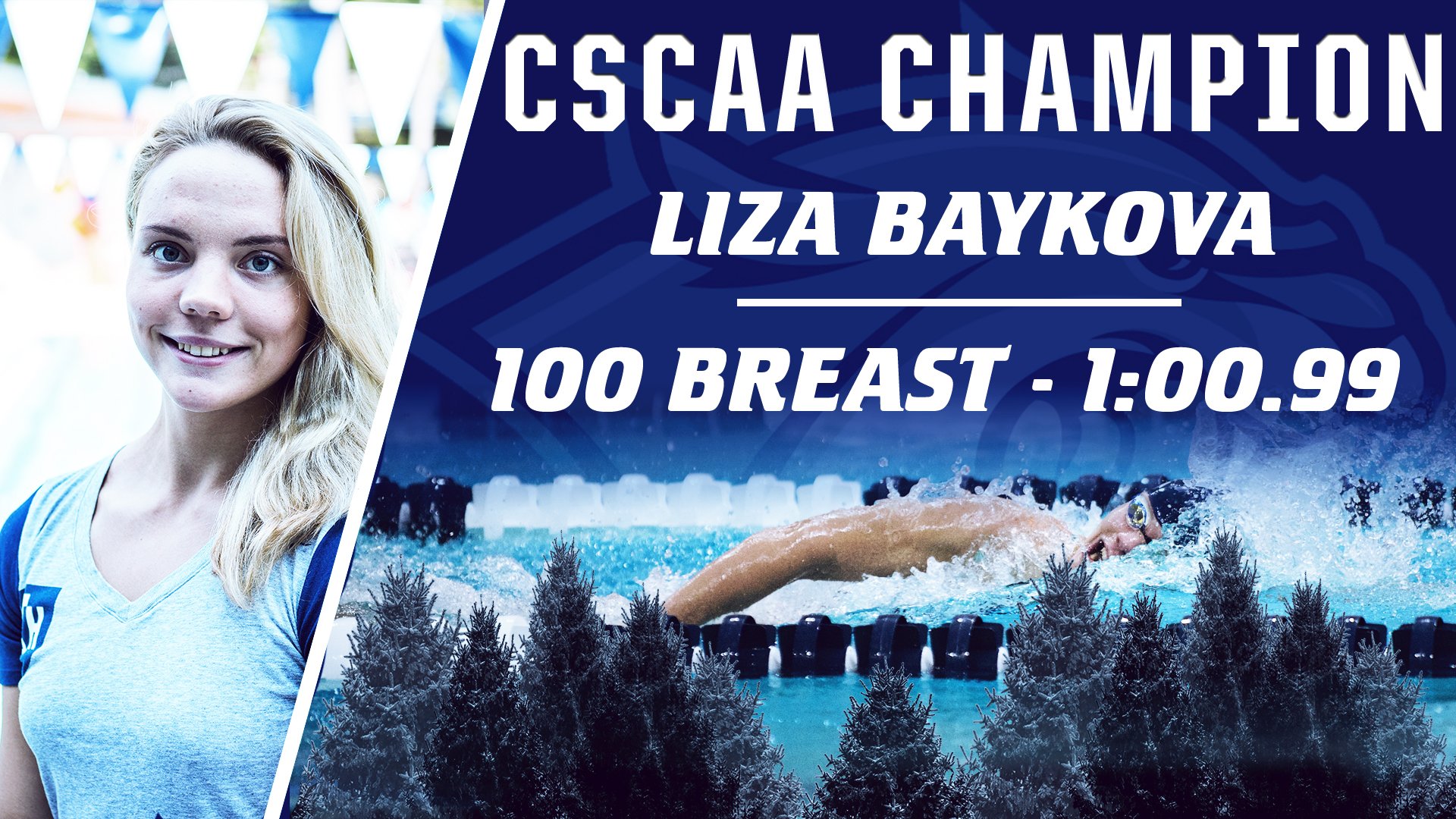 Unh Swim And Dive On Twitter Senior Liza Baykova Sets A New Meet And