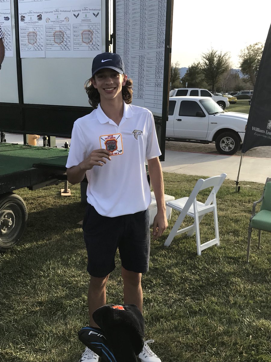 Foothill_GolfNV's tweet photo. Congratulations to Trenton Tyler on being the Maroon Flight Champion in The Pahrump Valley Invitational 🏅#maroonflightchampion #foothillgolf #foothillhighschool #foothillfalcons #falcons #gofalcons #falconpride #golf #golflife #highschoolgolf https://t.co/e2NOpeTo3i