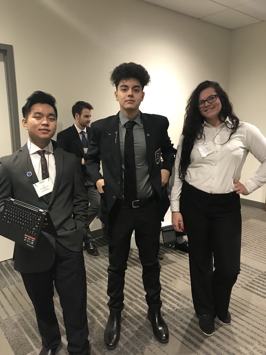 WestlandDeca's tweet photo. Congrats to Brandon, Haley and Tyler on being finalists,good luck to them tomorrow as they compete to go to nationals! #decafinalist https://t.co/xMLkg6wr3E