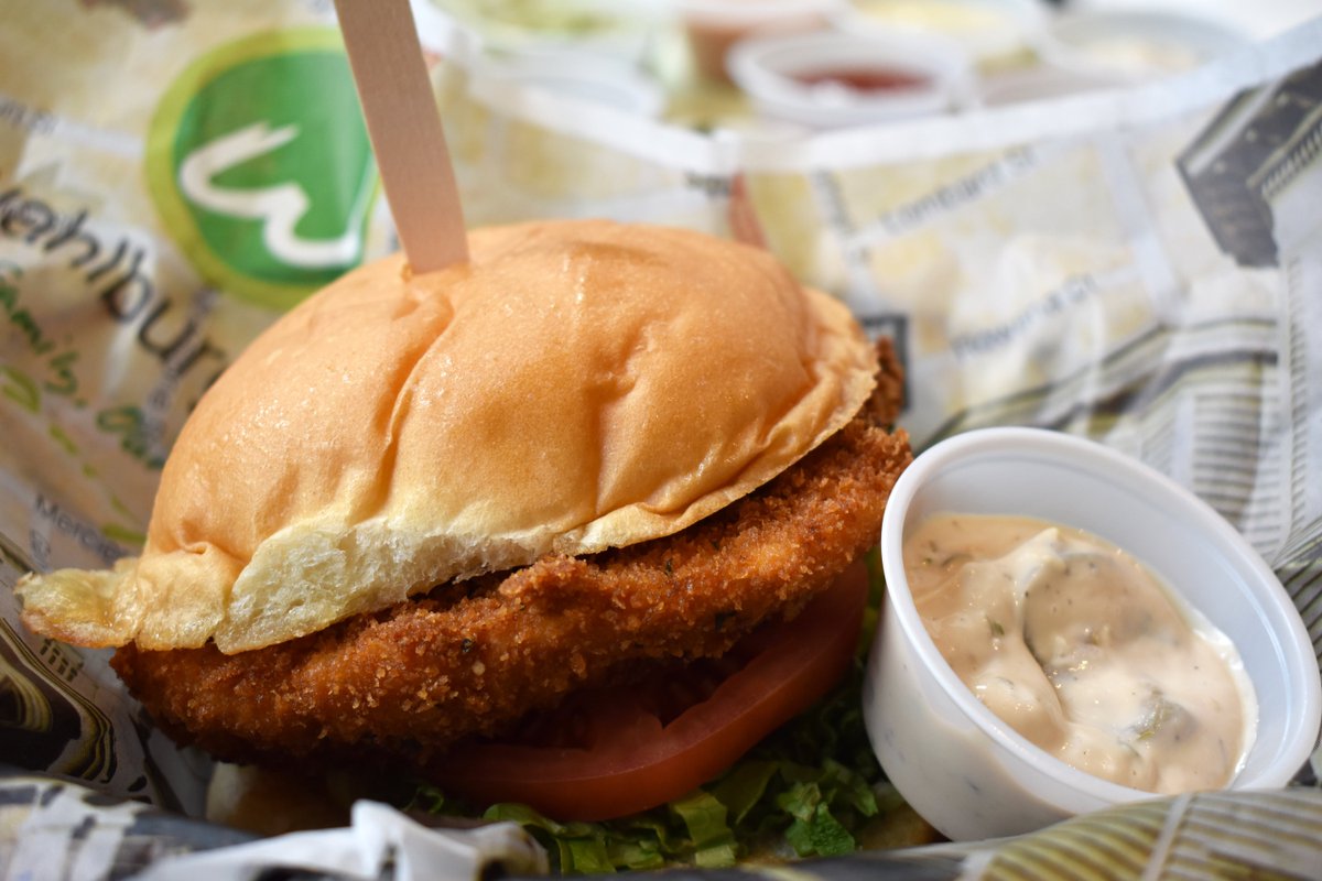 Have you tried our crispy haddock sandwich??  It's hand breaded &amp; panko crusted and served with our housemade balsamic tartar sauce.  #wahlburgers #madewithlove #housemade #chefpaul